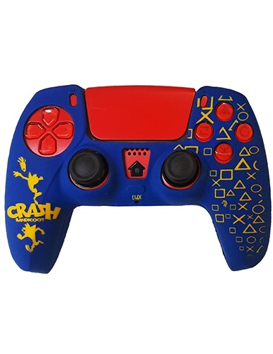 خرید روکش طرحدار دسته ps5 آبی زرد