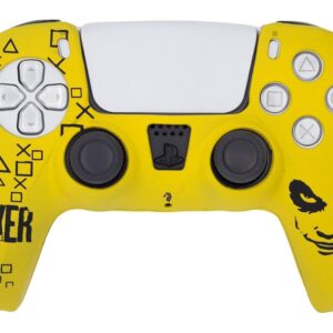 خرید روکش طرحدار دسته ps5 زرد مشکی