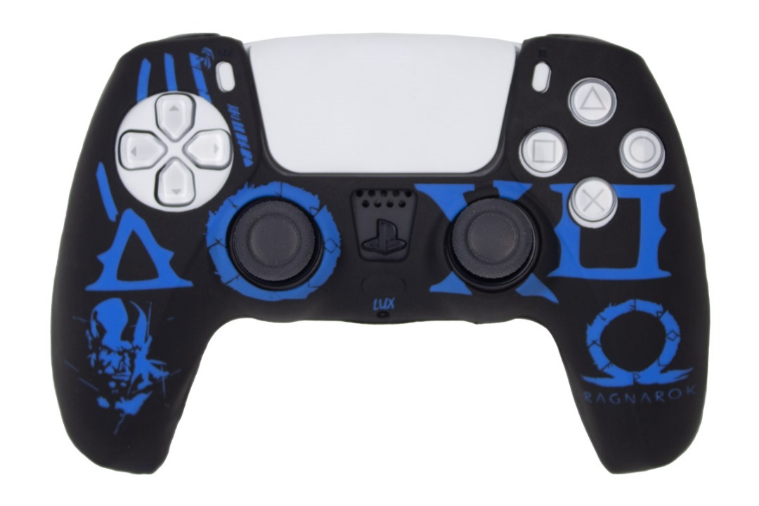 خرید روکش طرحدار دسته ps5 مشکی آبی
