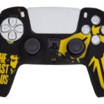 خرید کاور دسته طرحدار دسته ps5 مشکی زرد