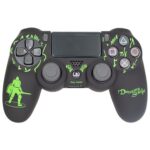 خرید روکش طرحدار دسته ps4 مشکی سبز