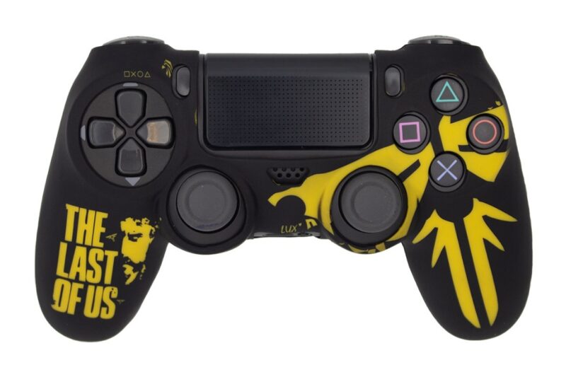 خرید روکش طرحدار دسته ps4 مشکی زرد