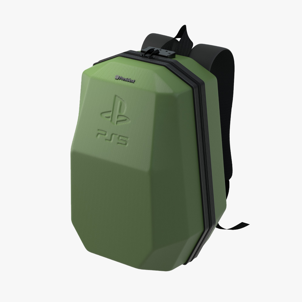 کیف ضد ضربه کنسول ps5 slim برند پرزیدنت رنگ سبز